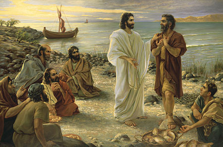 Pedro sendo repreendido por Jesus